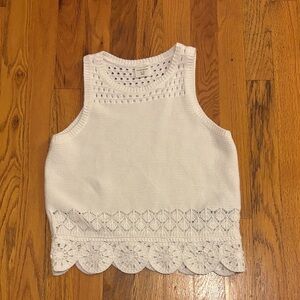 Abercrombie Kids White Crochet Tank Top 11/12